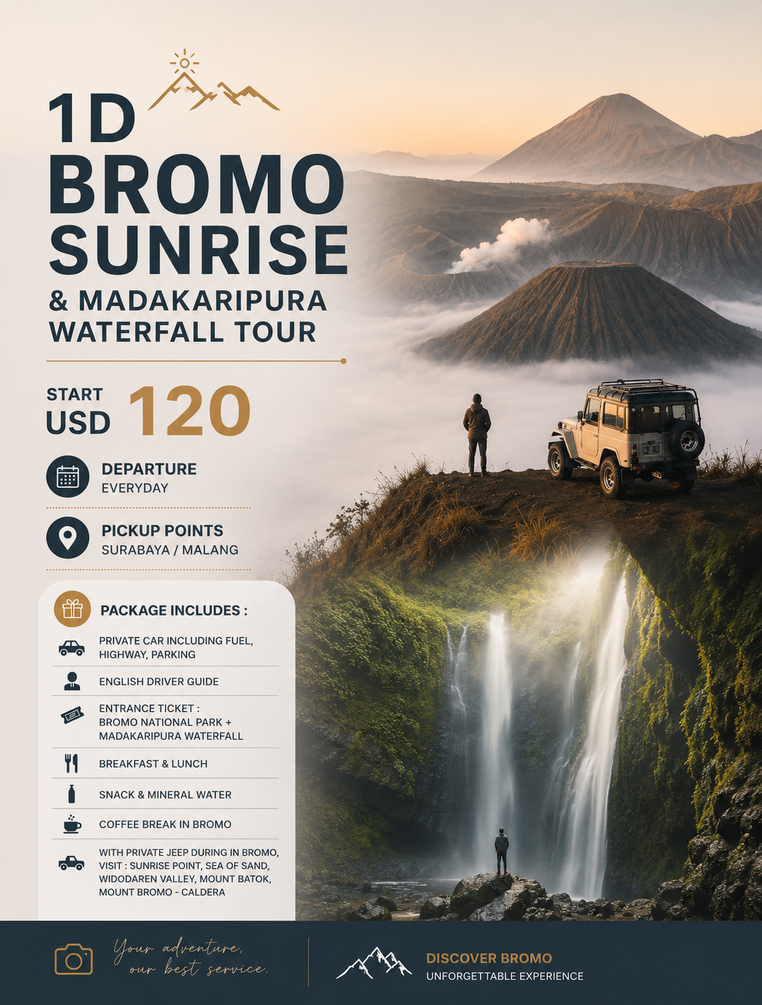BROMO SUNRISE TOUR + MADAKARIPURA WATERFALL