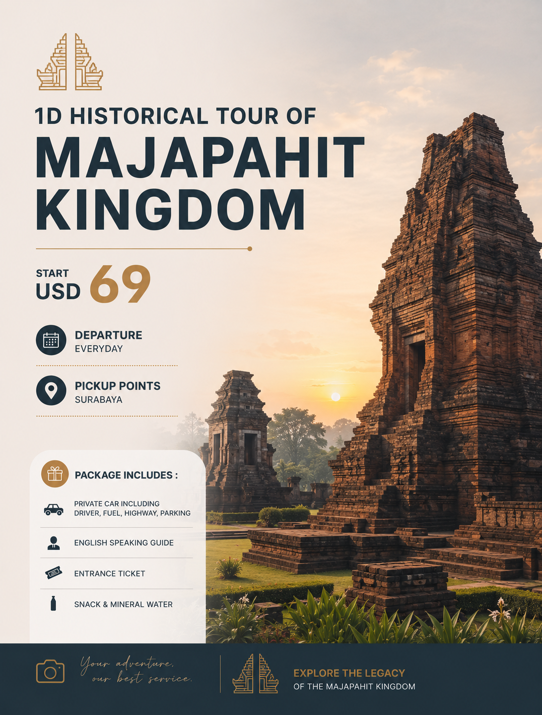 ONE DAY MOJOKERTO TEMPLES TOUR