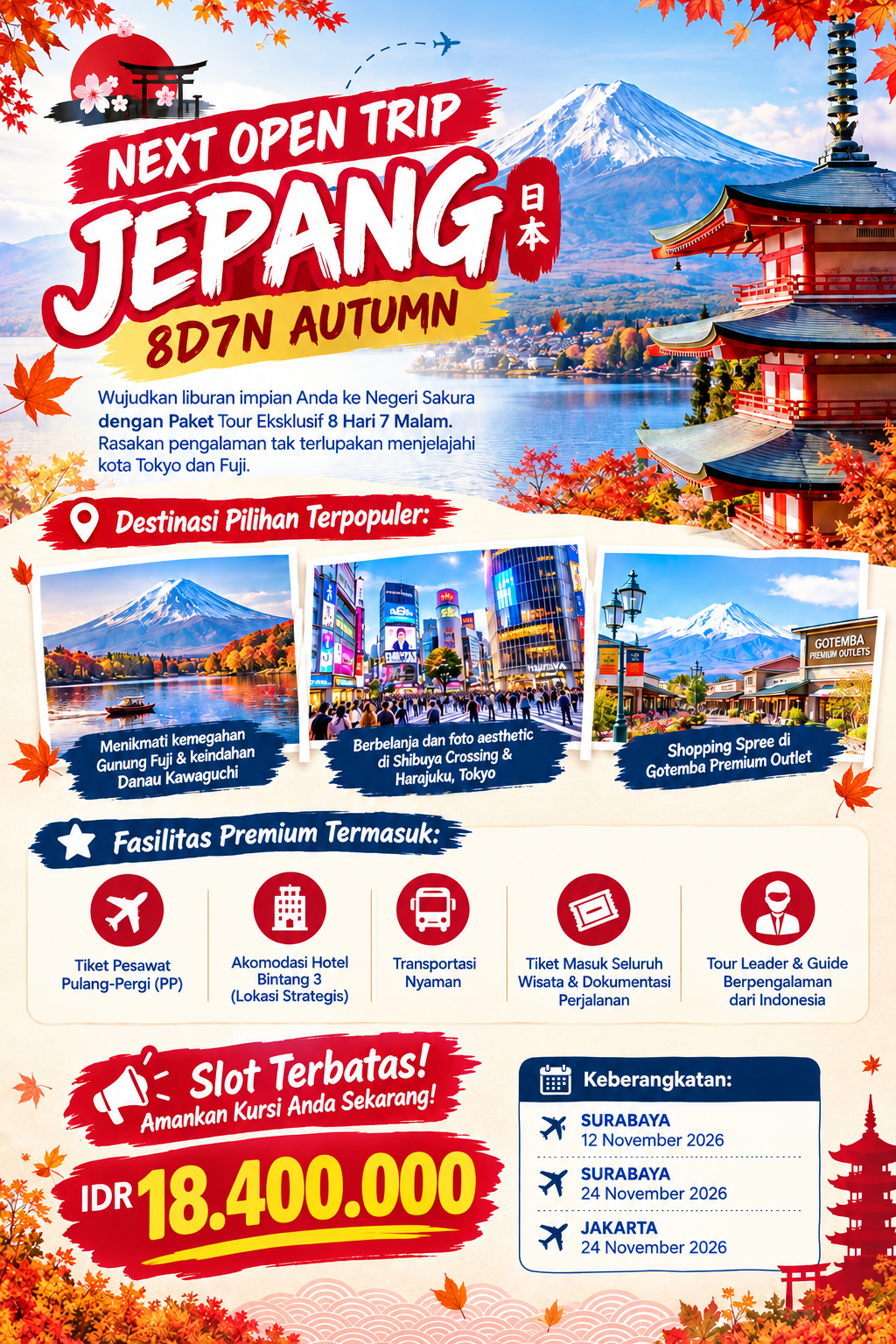 8D7N Japan Autumn Black Friday Sale